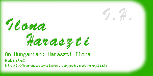 ilona haraszti business card